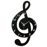 Stylish Musical Note Wall Clock