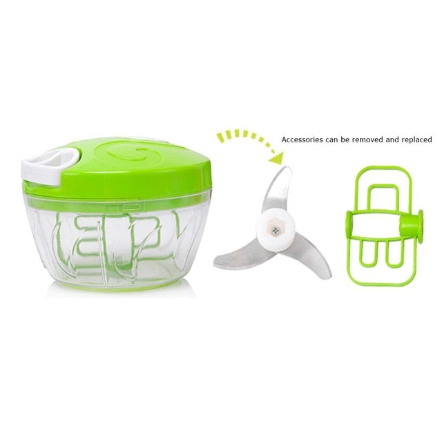 Manual Fruit Vegetable Chopper Hand Pull Food Cutter – RideupStore