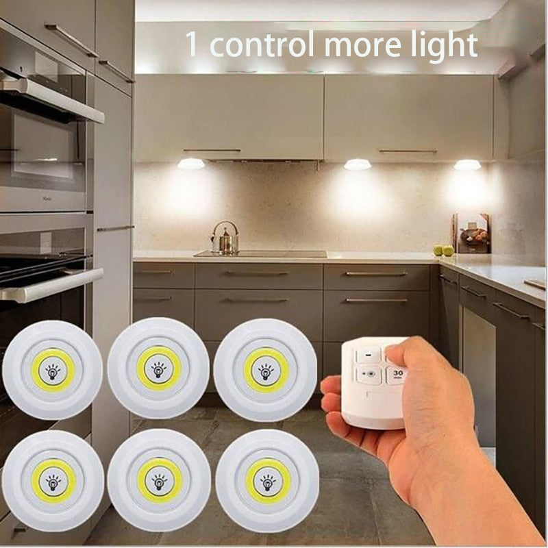 Anywhere LED® Interior 3W Super Bright LED Lights - Includes Wireless Remote Control Dimmable